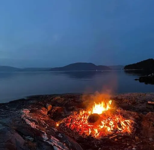 Moderne Rorbu Helt I Sjøkanten